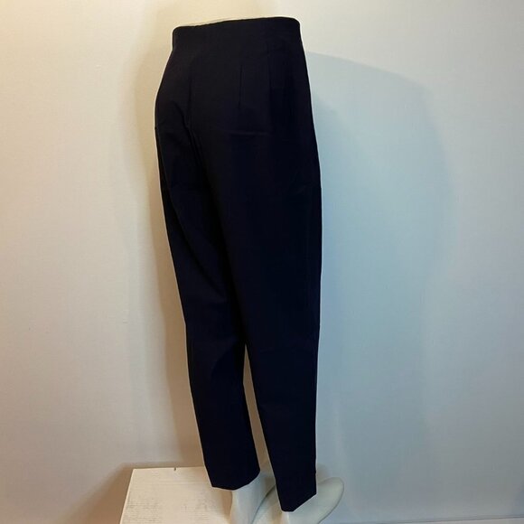 TALBOTS Women's Navy Blue Side Zip Pleated Pants - Size 12P - NWT $88 - Picture 4 of 5